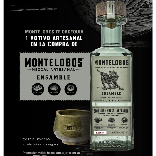 Mezcal Montelobos Ensamble 750 ml. + Votivo